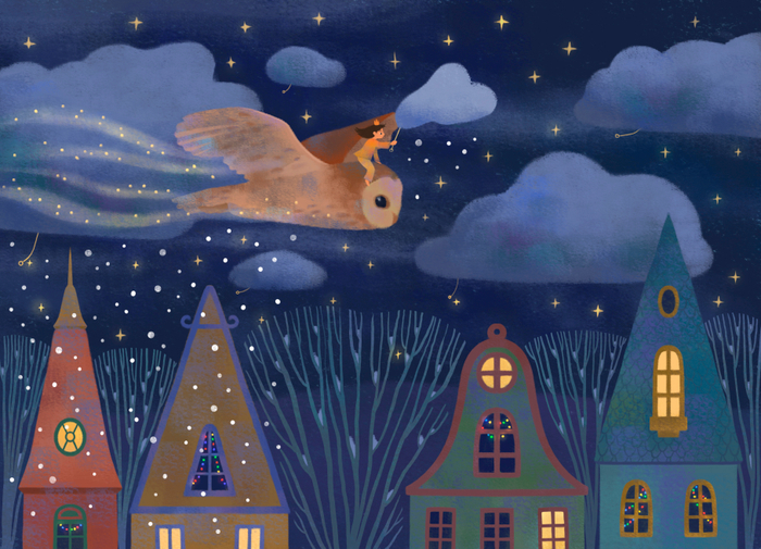 Зимняя открытка 