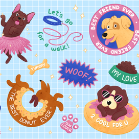 Стикеры с собаками