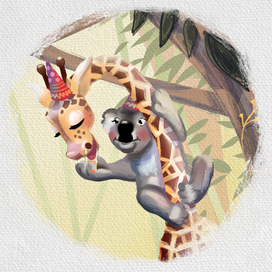 Коала и жираф