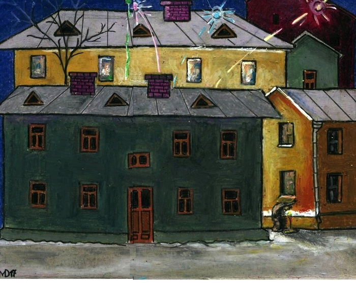 Новый год отмечали во дворе