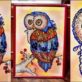 Сова.Батик