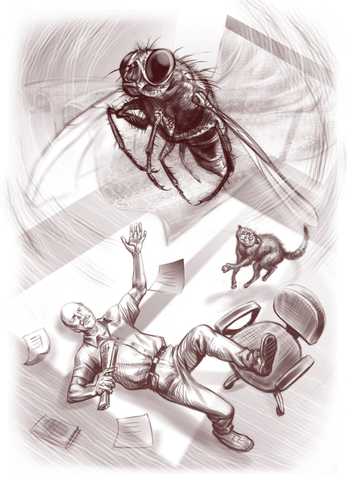 Иллюстрации к книге Евгения Чертовских "Лучший подарок"  МУХА