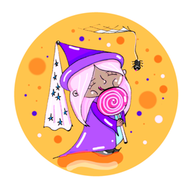 Ведьма жуёт сладости