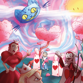 Иллюстрация к сказке "Алиса в стране чудес"