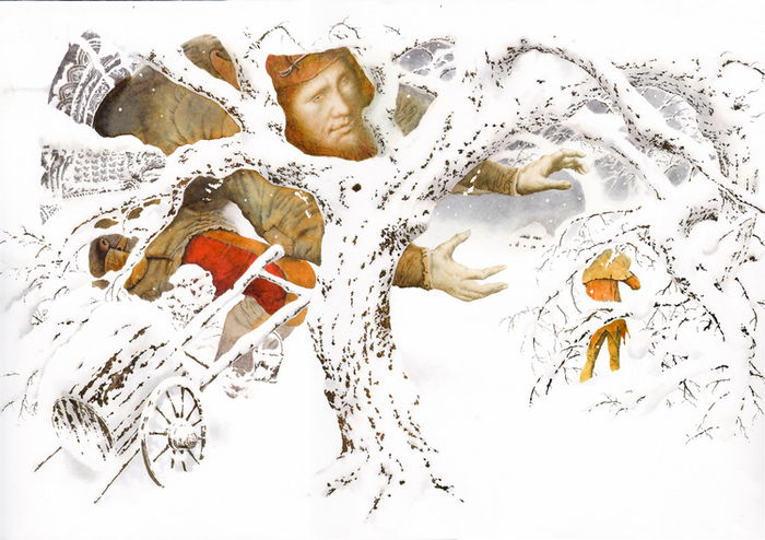 2/ illustration by Oscar Wilde "Selfish Giant",