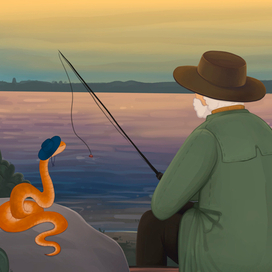 Книжная иллюстрация Змейка 3