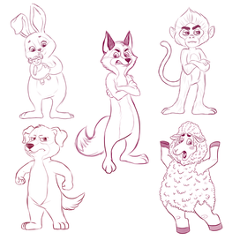 Персонажи для детской настольной игры