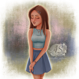 Летняя девушка в романтическом стиле