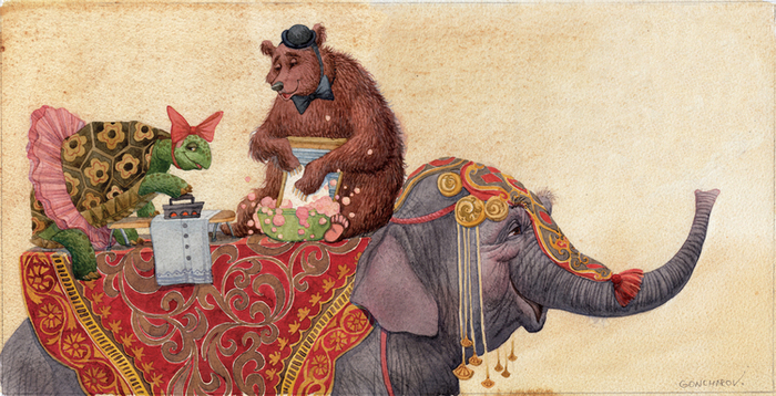 умудрились люди в цирке обучить медведя стирке...