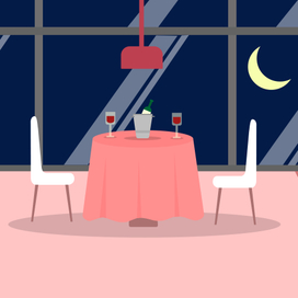 Набор иллюстраций-фонов в стиле flat