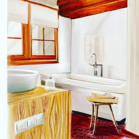 Скетч ванной комнаты