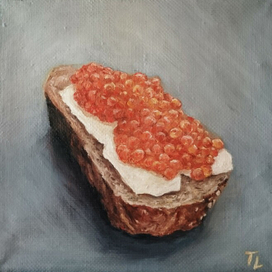 Бутерброд  с икрой масло