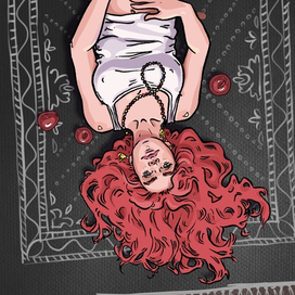 Ковёр и яблоки