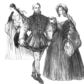 Иллюстрации костюмов эпохи Возрождения