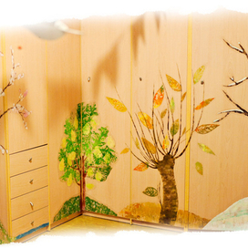 Времена года. Наклейки на шкаф в детской