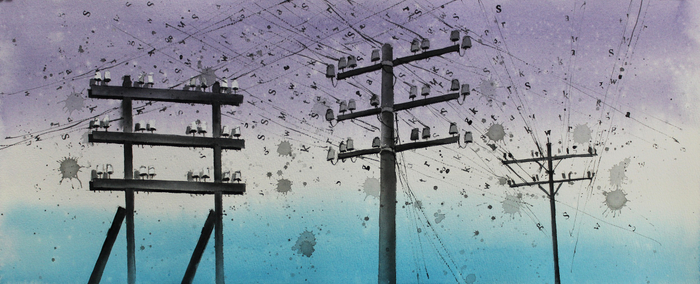 Телеграфные столбы и буквы