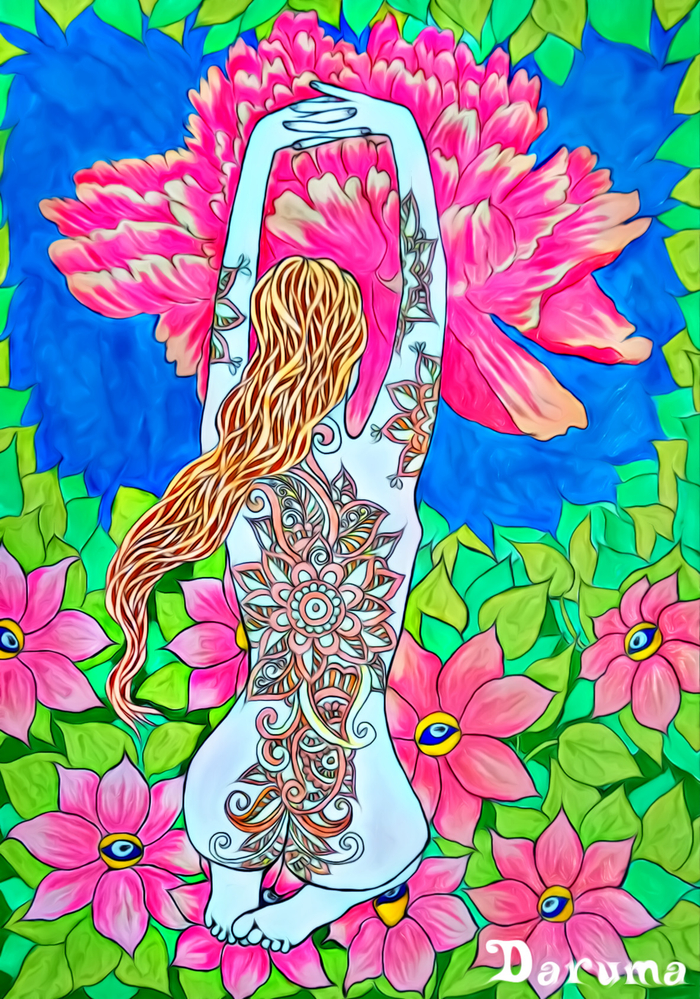 С открытыми глазами. 