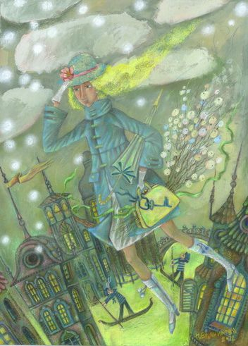 Спешащая на чашечку горячего латте