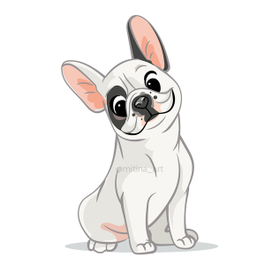 Милый персонаж французского бульдога