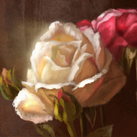 этюд..а чего розы просто так в вазе стоят!)