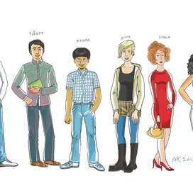 Разработка персонажей для учебника ...языка