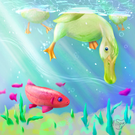 Утка на охоте