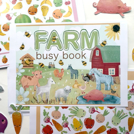 Ферма - иллюстрации для детской книжки с заданиями