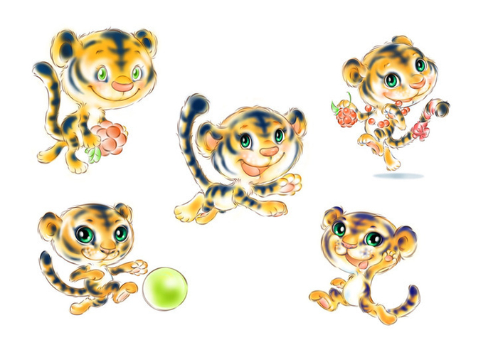 тигры для Moregrand "Весёлые пирамидки"