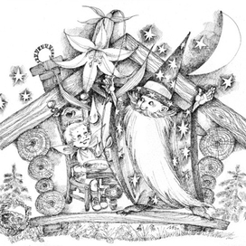 "Волшебник" илл. для журнала "Счастливые родители" 2003 г.