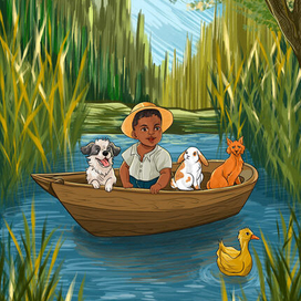 Мальчик в лодке 