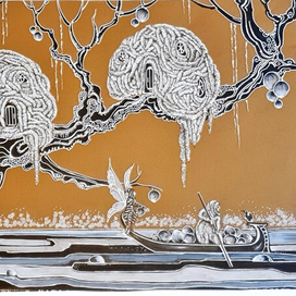 Сбор водяных орехов