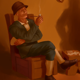 Игра у камина (фрагмент)