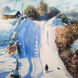 ,,Мухтар!...ко мне!,,(в деревне зимой)