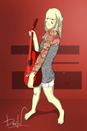 девушка с гитарой