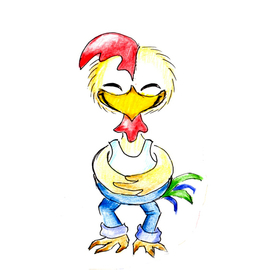 Хитрая улыбочка. Цв карандаши