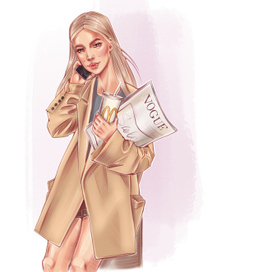 Девушка с журналом