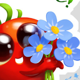 Помидор с цветочками