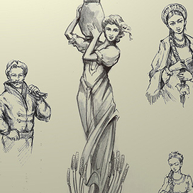 Эскизы наброски 