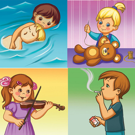 Карточки к игре " Что такое хорошо"