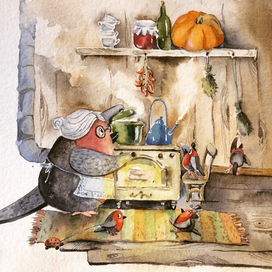 В гостях у бабушки 