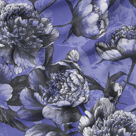 Акварельный паттерн Пионы 