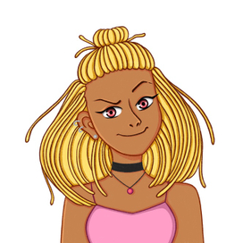 Персонаж девочка с желтыми волосами