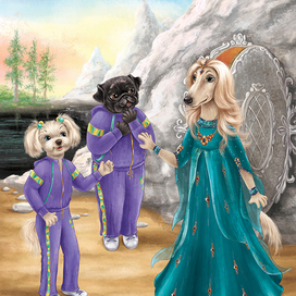 Болонка Луиза, мопсиха Зефирка, ворожея - борзая Апполинария