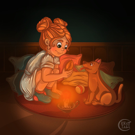 Эми и щенок