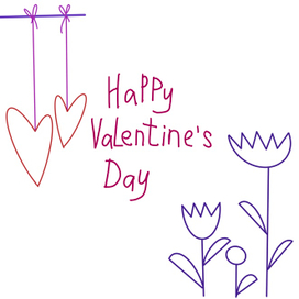 Открытка ко Дню Святого Валентина 