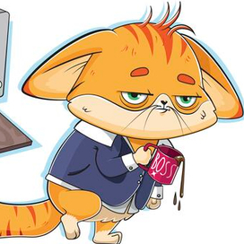 кот-трудоголик