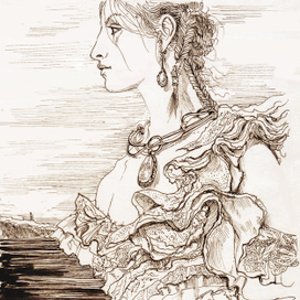 fashion-иллюстрация МакКуин