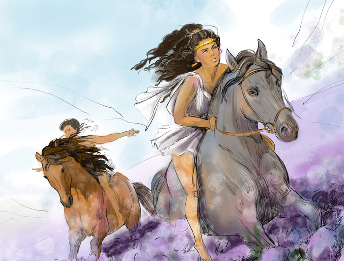 Иллюстрация. ТАИС Афинская. Иван Ефремов.