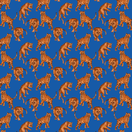 Паттерн тигры на снегу