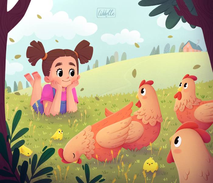 Наблюдение за курочками 